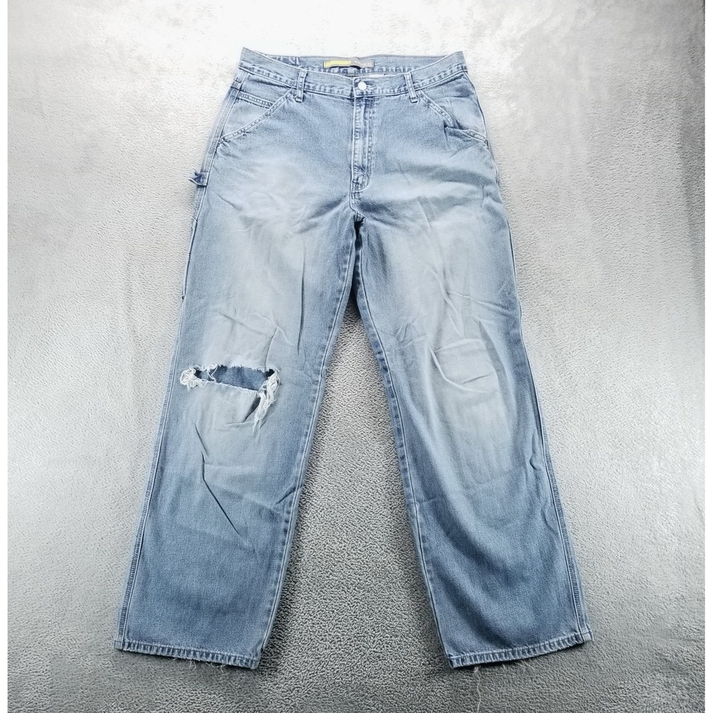 VTG Silvertab Baggy Jeans Mens 34x34 Blue Carpenter Skater Y2K‎ Grunge